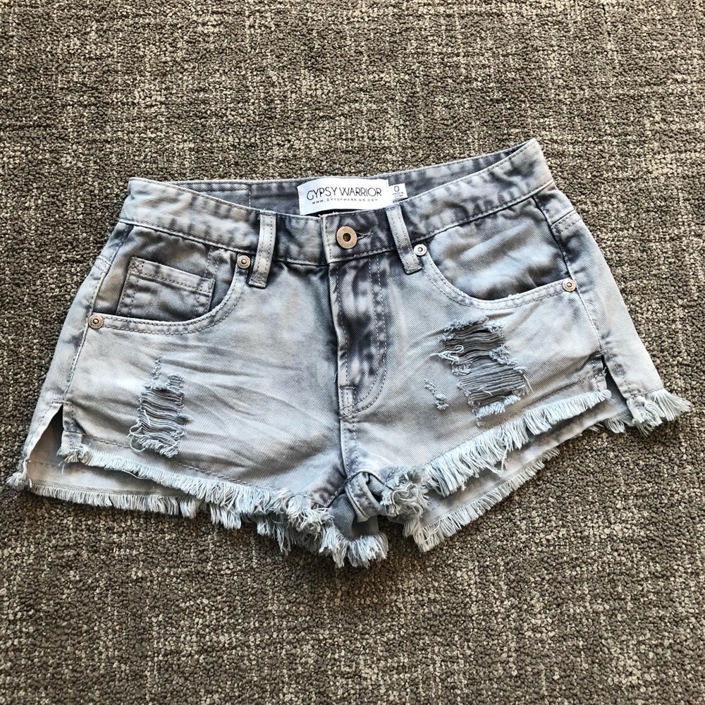 🆕Gypsy Warrior Grey Distressed Jeans Shorts